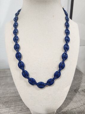 Classic Blue Link Necklace - Alexa Rae